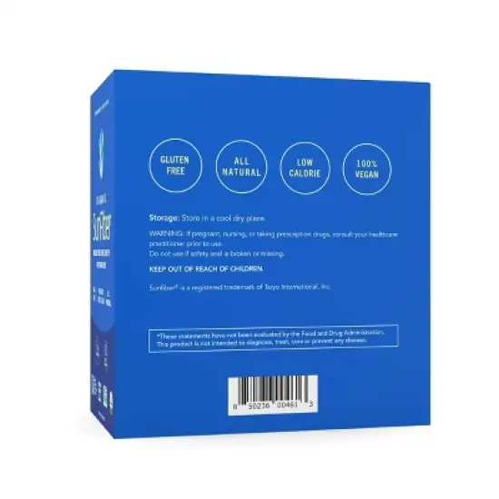 Tomorrow's Nutrition Organic Sunfiber Prebiotic Guar Powder - Stick Packs - 7.4oz/30ct image {4}