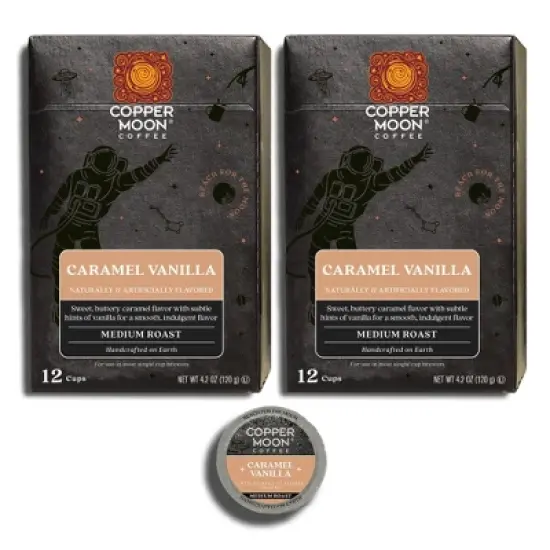 Copper Moon Caramel Vanilla Blend Medium Roast Coffee Pods - 24ct image {1}