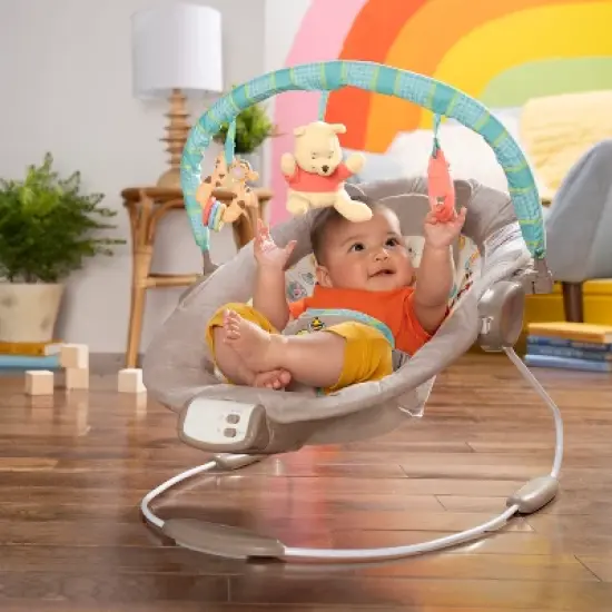 Bright Starts Winnie the Pooh Dots and Hunny Pots Baby Bouncer image {1}