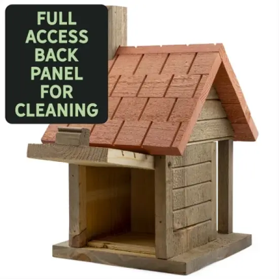 Uncle Dunkels Log Cabin Wren Birdhouse; Artisan-Crafted Wood Shelter for Small Birds image {6}