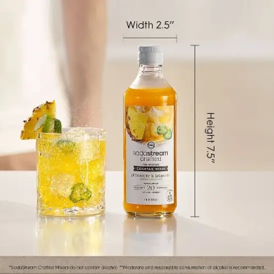SodaStream Crafted Mixers Pineapple Jalapeno Drink Mix: Liquid Concentrate, Fruit Drink, Soda Streamer Flavor image {3}