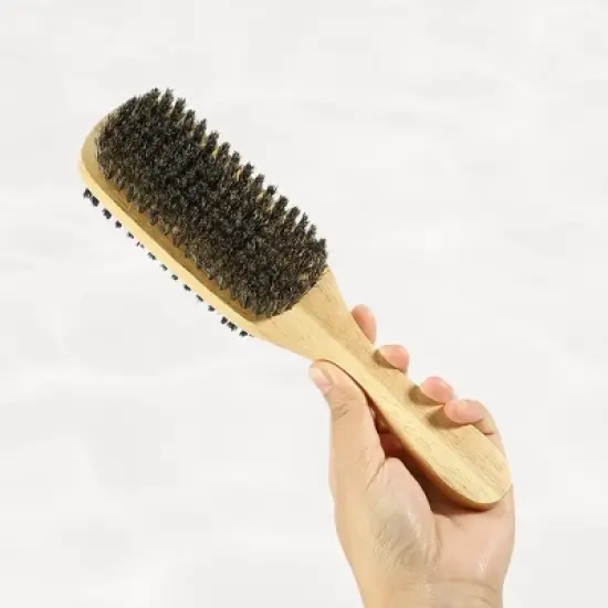 Unique Bargains Men's Dual Side Beard Bristle Hair Brush 1 Pc image {5}
