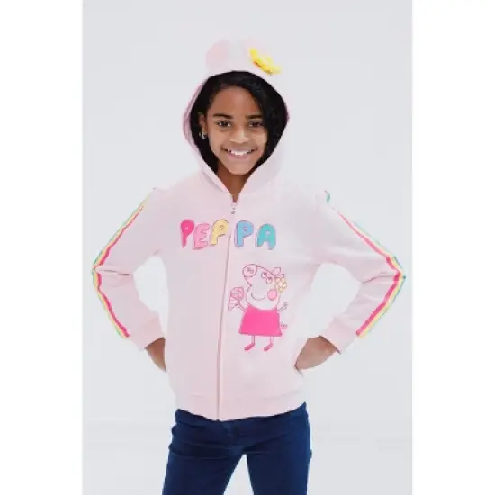 Peppa Pig Girls Fleece Zip Up Hoodie Toddler image {1}