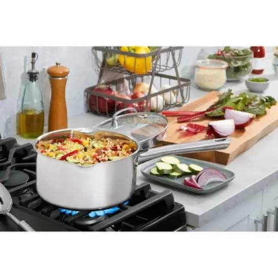 T-fal 14pc Expert Stainless Steel Cookware Set Silver. image {8}