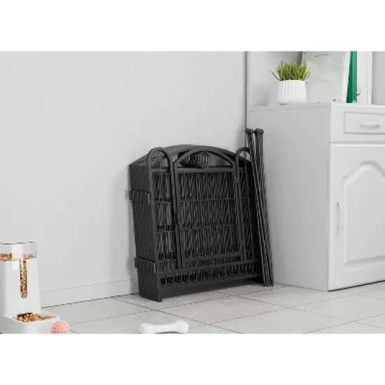 Dog Playpen Indoor, 24 inch 8 Panels Metal Dog Pen Pet Dog Fence Outdoor Exercise Pen with Doors, Indoor Outdoor Foldable Pet Exercise Pen image {7}