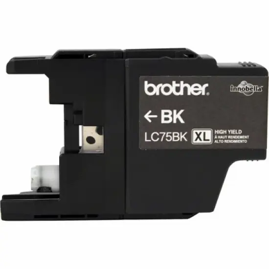 Brother LC75BK Black Ink Cartridge for Inkjet Printers. image {2}