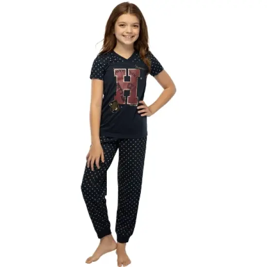 Harry Potter Girls' H Is For Harry Gryffindor Shirt And Pants Pajama Set Black image {6}