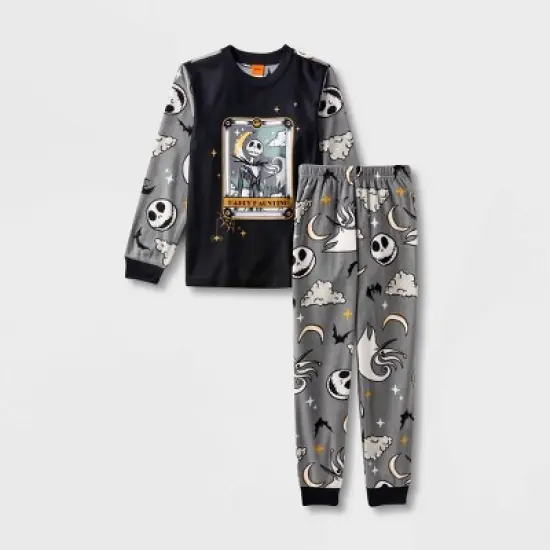 Kids' The Nightmare Before Christmas Jack Skellington 2pc Pajama Set - Gray image {3}