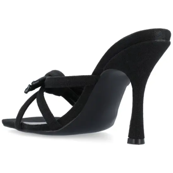 Journee Collection Womens Cilicia Slip On Multi Strap Open Toe Pumps image {6}