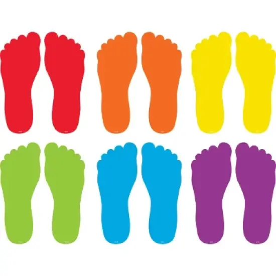 Teacher Created Resources Spot On Floor Markers Footprints, 7" image {1}