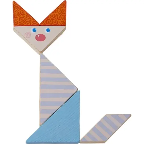 HABA Funny Faces Tangrams - Wooden Pattern Blocks (Made in Germany) image {2}