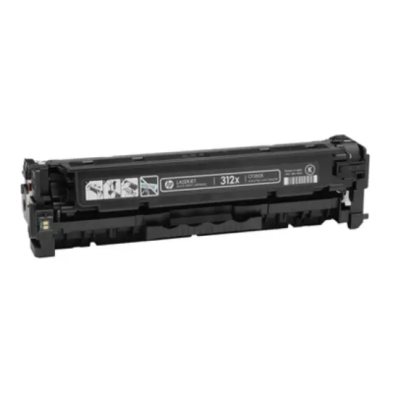 HP 312X High Yield Black LaserJet Toner Cartridge, ~4,400 pages, CF380X image {1}