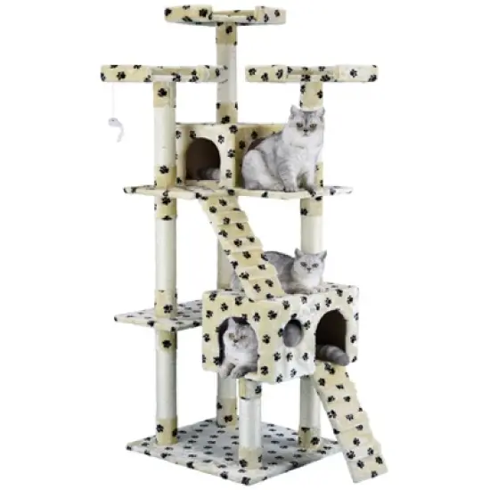 Go Pet Club Classic Cat Tree Furniture with Sisal Scratching Posts - 72" image {1}