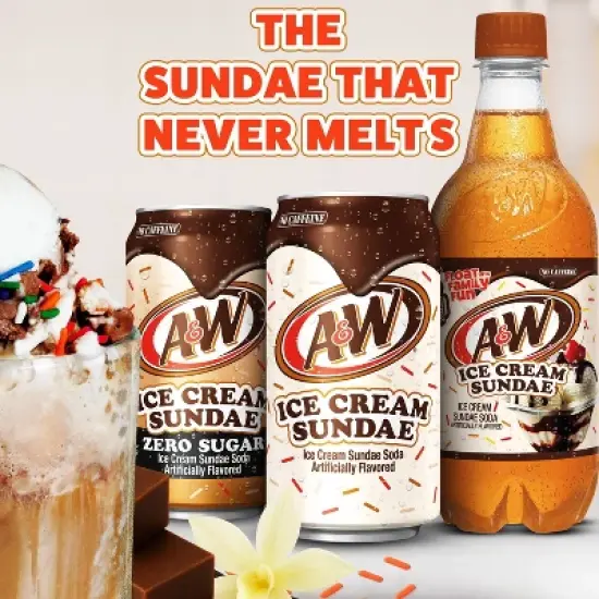 A&W Ice Cream Sundae Soda - 12pk/12 fl oz Cans image {3}