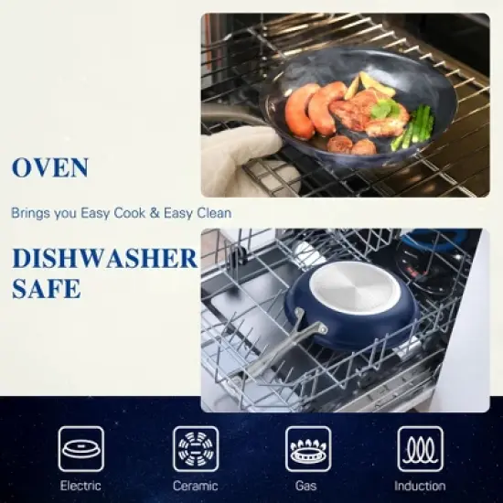 ZACHVO 10-inch Ceramic Ceramic Nonstick Frying Pan / Skillet, Oven & Dishwasher Safe image {4}