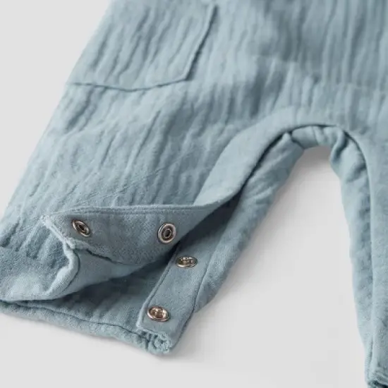 little Planet By Carter's Baby Creek Gauze Overalls - Blue  image {1}