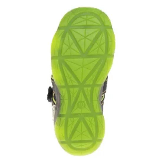 Disney Pixar Toy Story Woody Buzz Summer Sandals with Lights - Beach Pool Water Open Toe slides Adjustable - Green Navy (Toddler / Little Kid) image {4}
