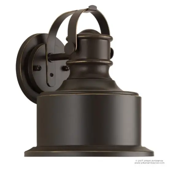 Urban Ambiance Luxury Luxe Industrial Outdoor Wall Light,  10"H x 8-1/2"W,  Olde Bronze Finish, UHP1040 image {6}