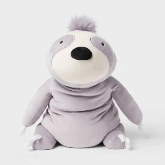 Sloth Weighted Plush Kids' Throw Pillow Gray - Pillowfort&trade; image {3}