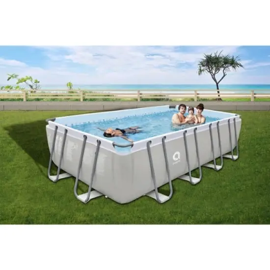 JLeisure 17776 18 x 10 Foot Above Ground Rectangular Steel Frame Swimming Pool image {3}