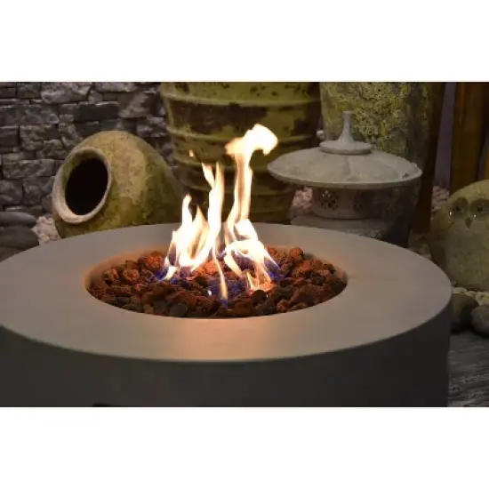 Venice 34" Natural Gas Fire Pit Outdoor Backyard Patio Heater - Gray - Elementi image {2}