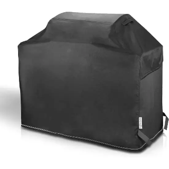 SereneLife Heavy Duty Waterproof BBQ Grill Cover - UV Resistant with Fabric Handles & Fastening Straps - SLGCS image {8}