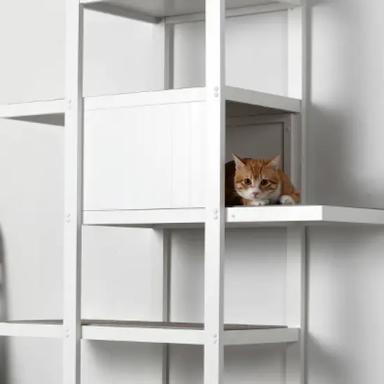 Merry Products Bookshelf Cat Tower - White image {1}