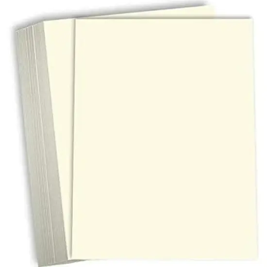 Hamilco Cream Colored Cardstock 8 x 10" Heavy Weight 100 lb Cover Card Stock for Printer - 50 Pack image {6}
