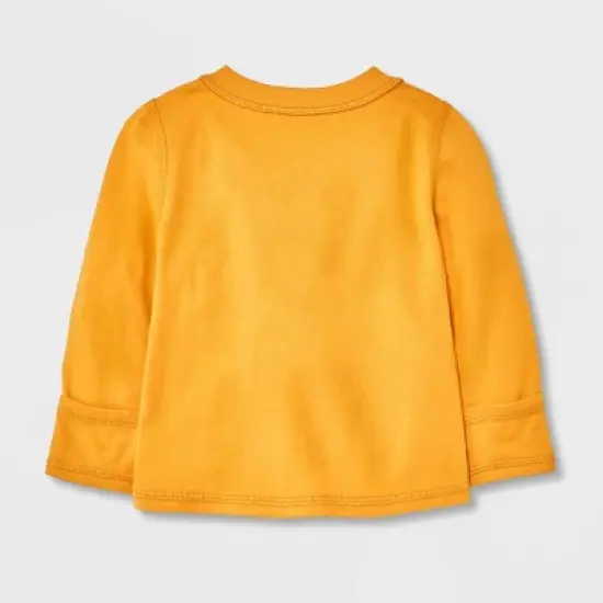 Baby Side Snap Adaptive Long Sleeve T-Shirt - Cat & Jack&trade; Yellow image {1}