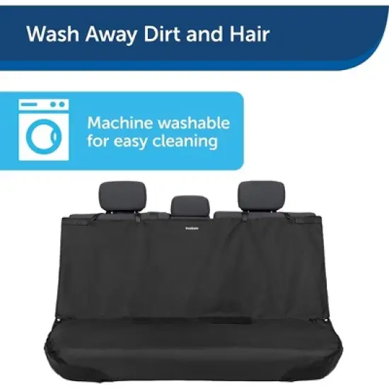 PetSafe Happy Ride Waterproof & Machine Washable Bench Seat Cover for Pets, Fits Most Vehicles, Black (47"L x 24"W) image {2}