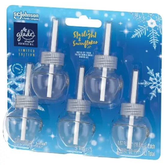 Glade PlugIns Scented Oil Air Freshener - Starlight & Snowflakes Refill - 3.35oz/5pk image {8}