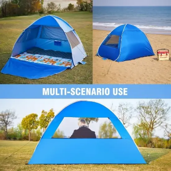 Boersma UPF 50+ Pop Up Beach Tent &ndash; Fits 4 people, easy setup, portable cabana with sun protection. Perfect for beach, camping, or outdoor shade. image {2}