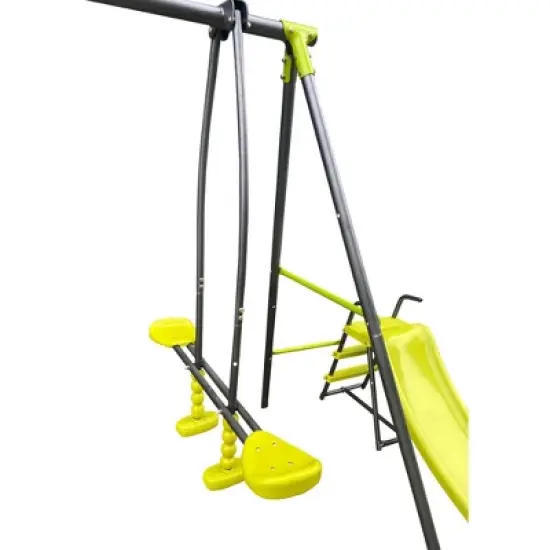 JANSNO 6 Function Metal Plastic Safe Swing Set with Net Swing for Age 3+ image {3}