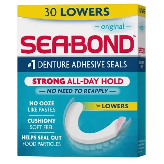 Sea-Bond Denture Adhesive Seals Lower Orginal, 30 Count image {7}