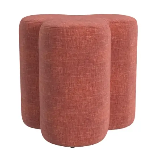 HomePop Clover Shaped Chenille Ottoman image {8}