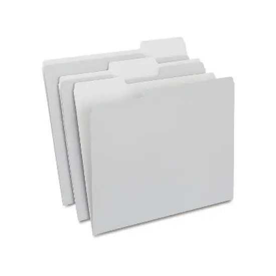 MyOfficeInnovations Colored Top-Tab File Folders 3 Tab Gray Letter Size 100/Pack 433664 image {4}