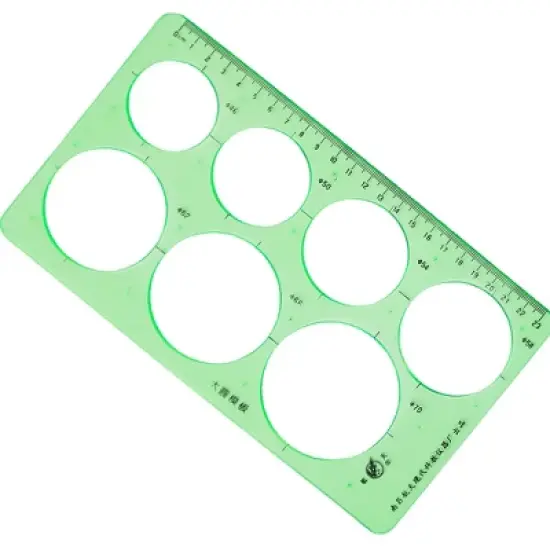Unique Bargains Plastic Hollow Out Circle Drawing Learning Measuring Template Ruler 1 Pc image {2}