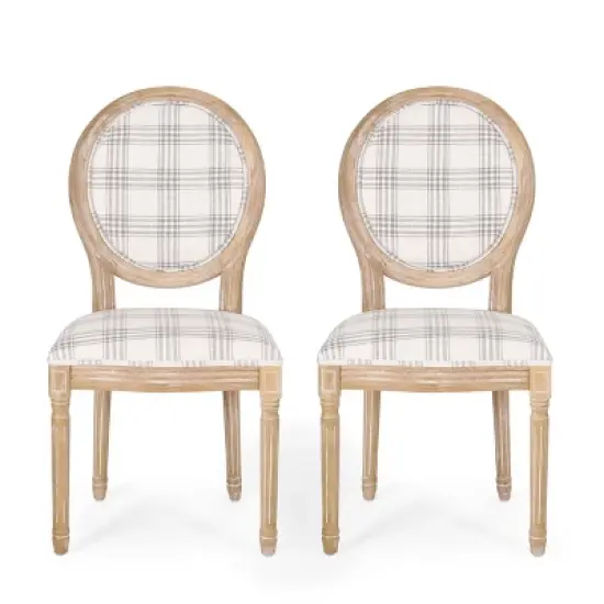 Set of 2 Phinnaeus French Country Fabric Dining Chairs - Christopher Knight Home image {9}