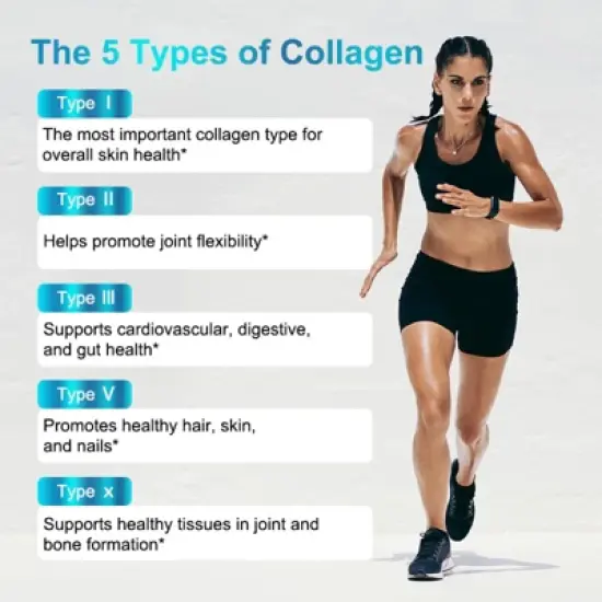 Mulittea Collagen Capsules with Vitamin C&ndash;Antioxidant Support for Healthy Skin, Hair & Nails&ndash;Non-GMO,Gluten-Free,120Ct image {1}