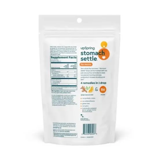 UpSpring Stomach Settle Morning Sickness Drops - Lemon Ginger Honey - 28ct image {1}