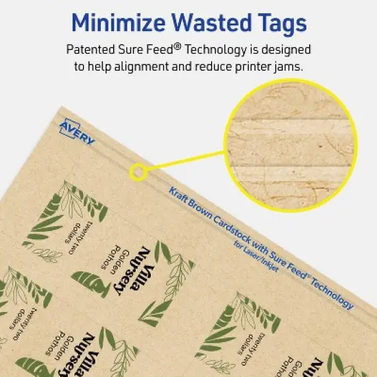Avery Perforated Price Tags, 1-1/2" x 3", Kraft Brown, 100 Total image {6}