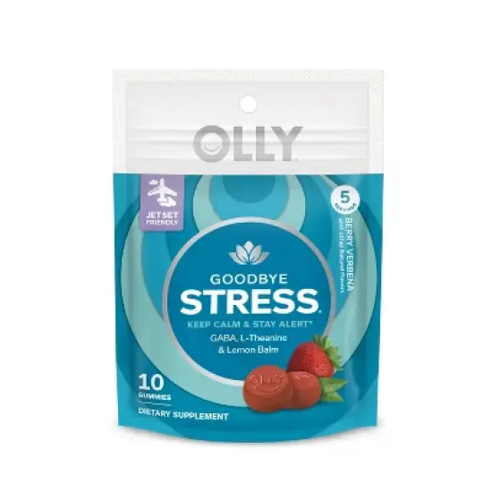OLLY Goodbye Stress Gummies with GABA, L-Theanine & Lemon Balm - Berry Verbena image {8}