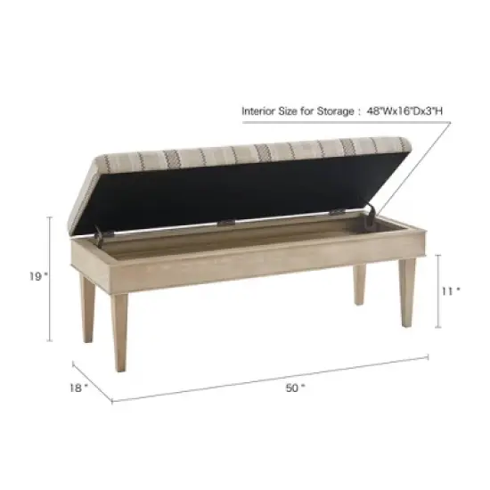 Harstrom Storage Bench Beige - Martha Stewart image {8}