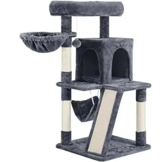 Yaheetech 40" Medium Plush Cat Tower with Condo image {7}