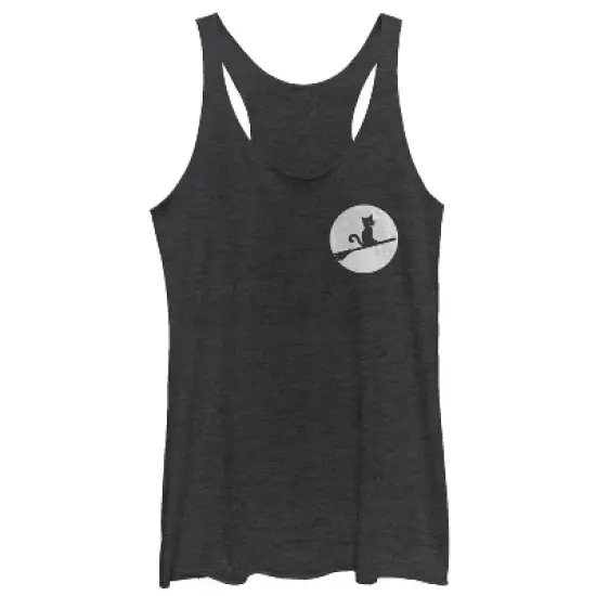 Women's CHIN UP Halloween Witch Cat Racerback Tank Top image {2}