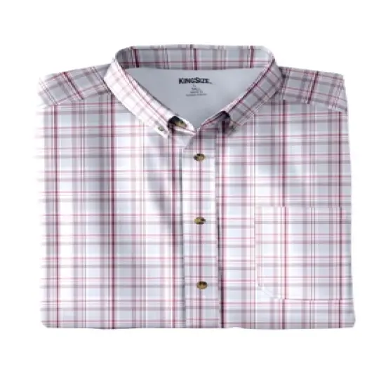 KingSize Men's Big & Tall Short Sleeve Wrinkle Resistant Sport Shirt image {15}