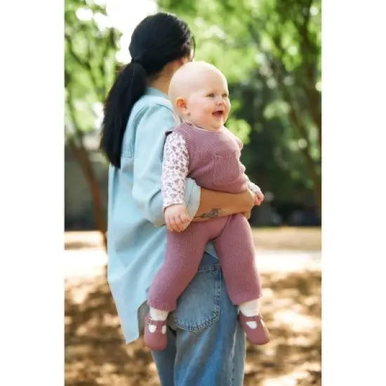 Carter's Just One You&reg; Baby Girls' 2pc Floral Long Sleeve Shirt and Sweater Overall Set - Plum image {6}