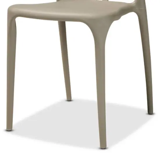 4pc Warner Plastic Dining Chair Set - Baxton Studio image {3}