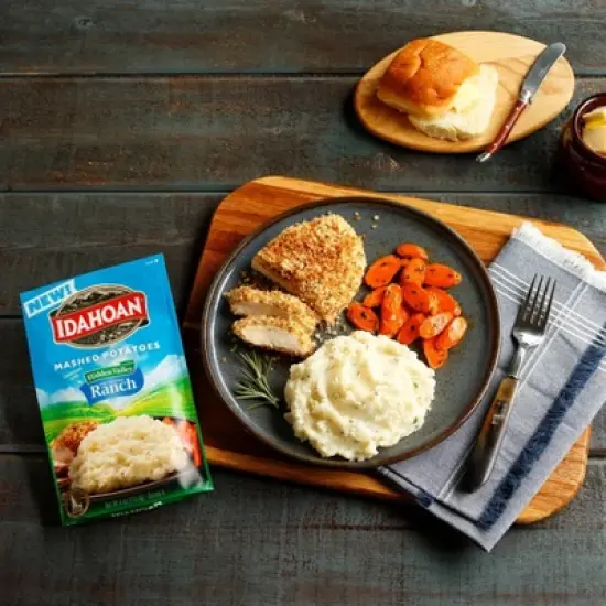 Idahoan Gluten Free Mashed Potatoes Seasoned with Hidden Valley Ranch - 4oz image {2}