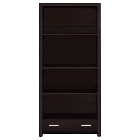 70.75" 4 Shelf Bookcase Cappuccino - Coaster image {3}